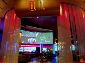  The O.H. Lounge incorporates a huge 74 by 19 foot Christie Digital projected video wall, an LED video wall consisting of 18 55-inch Planar LED displays, a line-array audio system from EAW, and stage Lighting from ETC and Varilite.  
